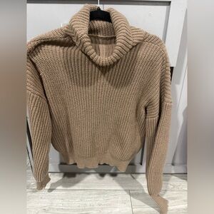 SHEIN Classic Brown Turtleneck Sweater
